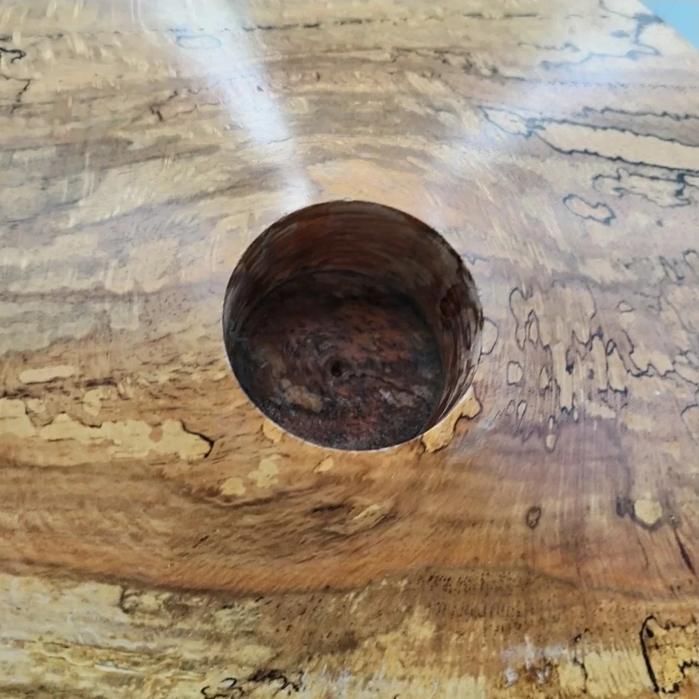 Wohlfart Studio Art Wood Turned Spalted Oak Bowl #30144 Signed Handturned MCM